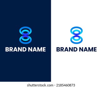 letter b modern logo design template