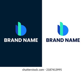letter b modern logo design template