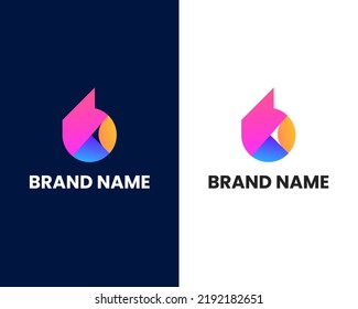 letter b modern logo design template
