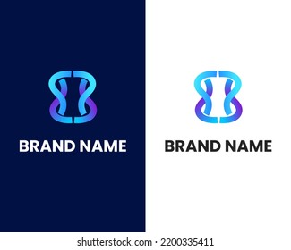letter b modern logo design template