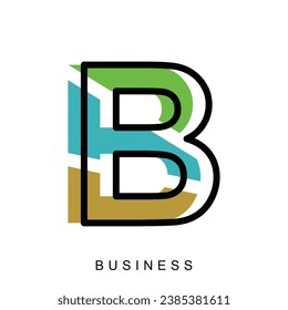 Carta B diseño de logotipo moderno, letras abstractas logotipo logotipo de vectores de monograma Elemento de plantilla de diseño utilizable para empresas