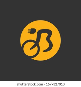 Letter B modern logo for E-Bikes