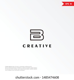 Letter b modern logo and icon, vector template.