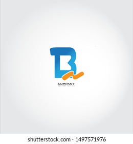 letter B modern logo, with variations below such as the letter N