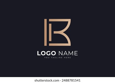 Letter I B Modern Monogram Logo