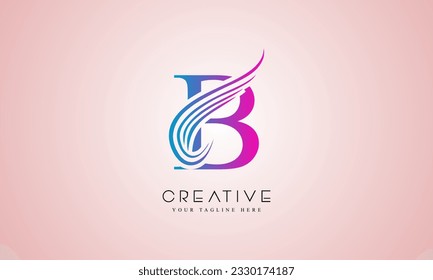 Letter B Modern Shape Logo Design Template Element