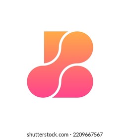 Letter B modern technology logo