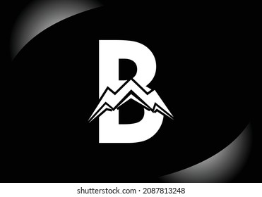 Letter B Monogram Alphabet Mountain Peak Stock Vector (Royalty Free ...