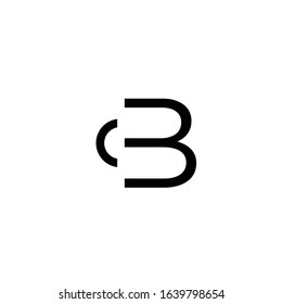 letter B monogram black and white