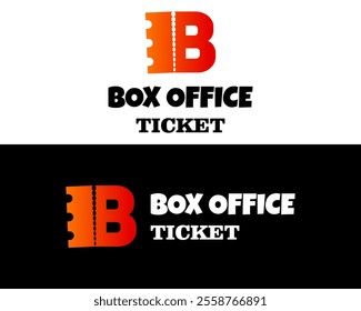 Letter B monogram cinema ticket box office logo design.