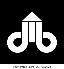 letter b i b monogram logo design