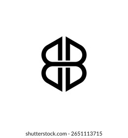 letra B B monograma logotipo design 