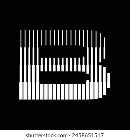 Ilustración del icono del logotipo de B Letter Lines