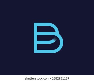 Letter B monogram logo vector design.
