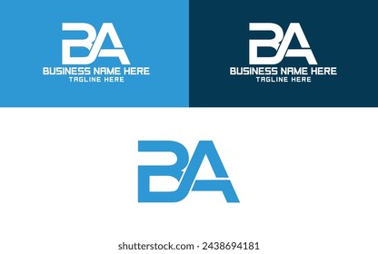 Letter B and A monogram, simple and elegant letter BA Logo Design