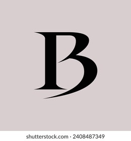 Letter b monogram unique logo elegant vector