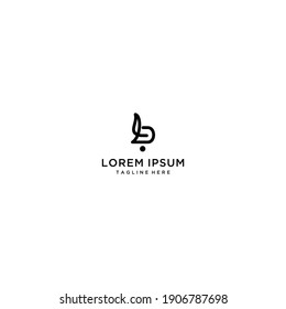 letra b logotipo vectorial de monograma.	