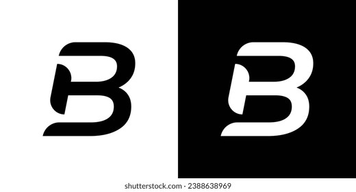 letter b monogram vector logo design