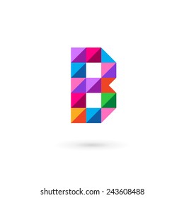 Letter B mosaic logo icon design template elements 