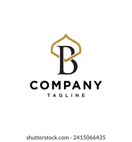 Letter B Mosque Islamic logo icon vector template.eps