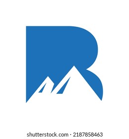 Letter B Mount Logo Vector Sign. Mountain Nature Landscape Logo Combine With Hill Icon and Template