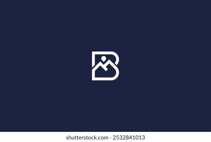 letter b with mountain logo icon design vector design template inspiration