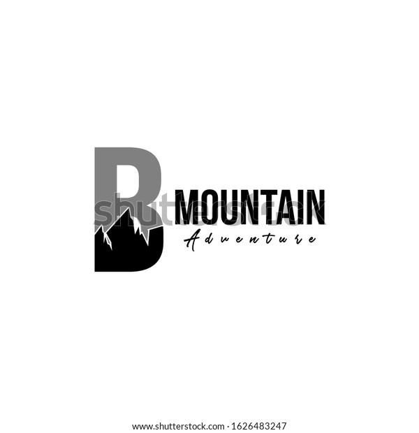 Letter B Mountain Logo Vector Stock Vector (Royalty Free) 1626483247 ...