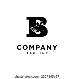 Letra B Vector del icono del logotipo del ratón