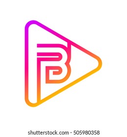 Letter B Multimedia and Play logo design