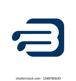 Letter B Musical Note Logo Template