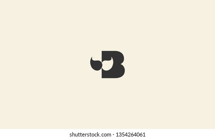 LETTER B MUSTACHE LOGO FOR LOGO DESIGN OR ILLUSTRATION USE