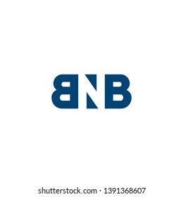 letter B N B icon logo design concept svg