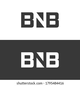 letter B N B icon logo design concept svg