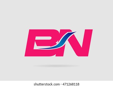Letter B and N logo vector
