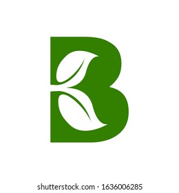 Letter B Nature Leaf Logo Vector Stock Vector (Royalty Free) 1636006285