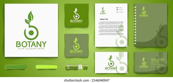 Letter B nature leaf logo and business branding template Designs Inspiration Isolated on White Background