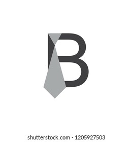 Letter B With Neck Tie Logo Vector