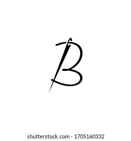 Letter B Needle Logo Icon Vector Stock Vector (Royalty Free) 1705160332 ...