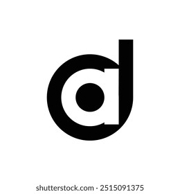 Letter a b negative space modern typography branding logo