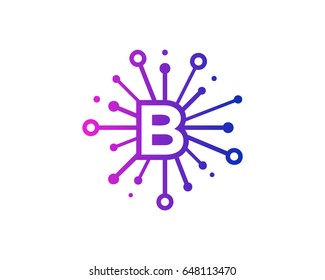 Elemento de diseño del logotipo de la participación en red B