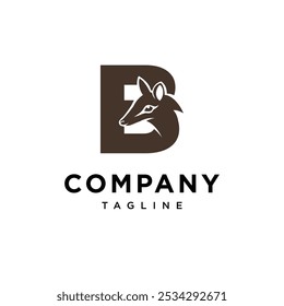 Letter B Numbat Logo Icon vector