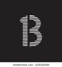 letra B o número 13 icono simple moderno.