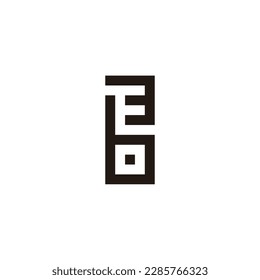Letra b número 3 cuadrado, símbolo geométrico rectangular simple vector