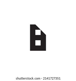 Letter b and number 8 simple symbol logo vector