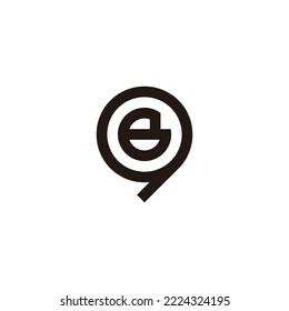 Letter B in number 9 circle geometric symbol simple logo vector
