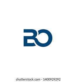letter B O icon logo design concept