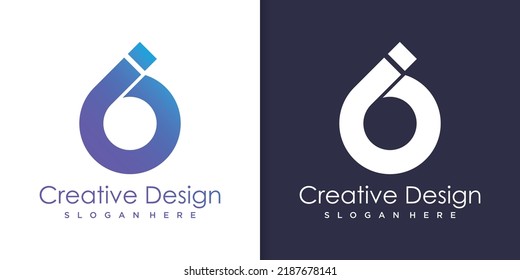Letter b o j with creative design premium vector