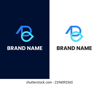 letra b y o marca plantilla moderna de diseño de logotipo