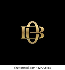 letter B and O monogram golden logo