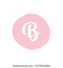 Letter B on a pastel background